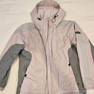 Columbia Light Pink and Gray Snow Jacket
